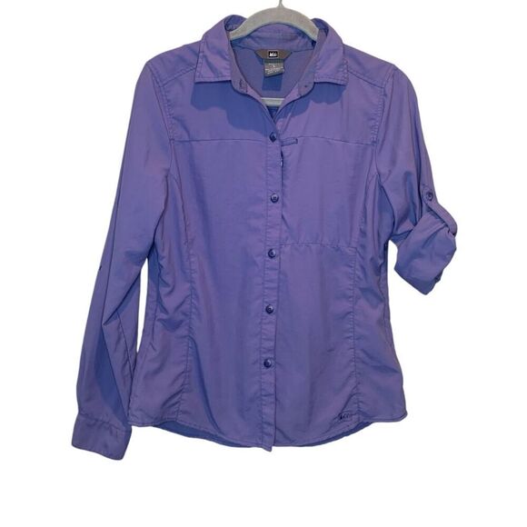 REI Periwinkle Women’s Button Up Outdoor/Hiking Shirt size Small - Picture 1 of 4